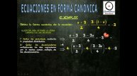 (Ecuaciones) - Ecuaciones en Forma Canónica (1225)