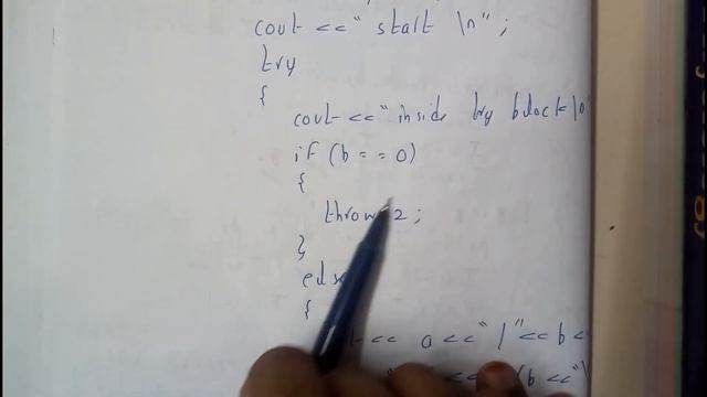 22  Exceptional handling in C++