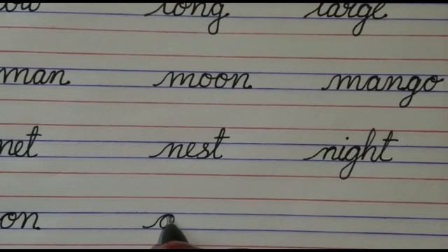 CURSIVE HANDWRITING LESSONS.  LESSON - 3  WORDS