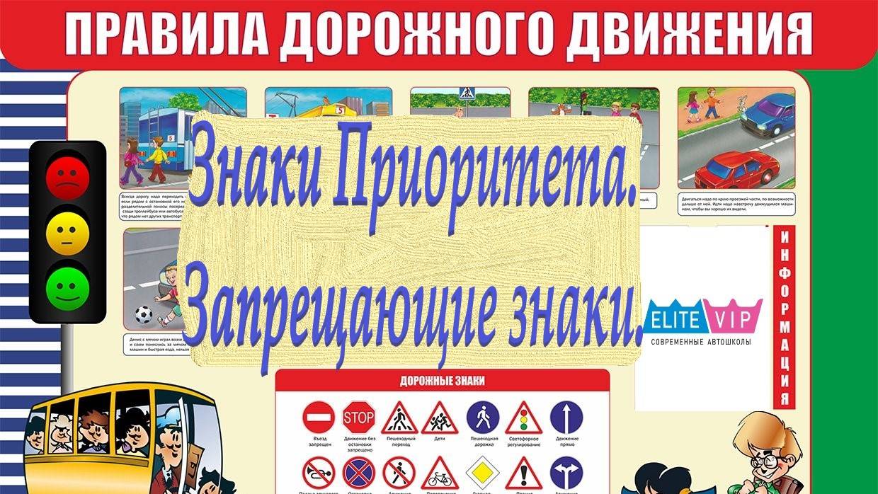 Урок № 3. Знаки приоритета. Запрещающие знаки