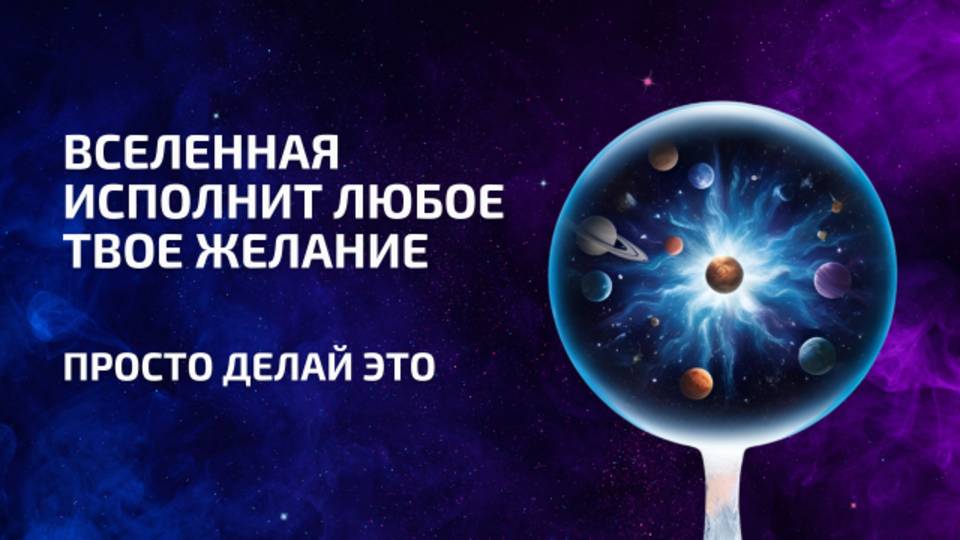 🌌 ВСЕЛЕННАЯ ИСПОЛНИТ ТВОЁ ЖЕЛАНИЕ - ПРОСТО ДЕЛАЙ ЭТО ❤️