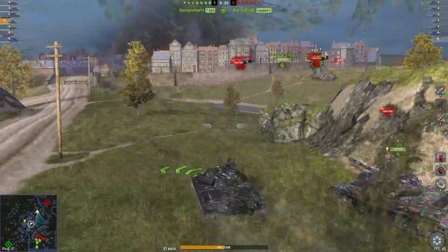 WoT Blitz GAMEPLAY - obj 907 / X tier / normal fight / medium zsrr tank