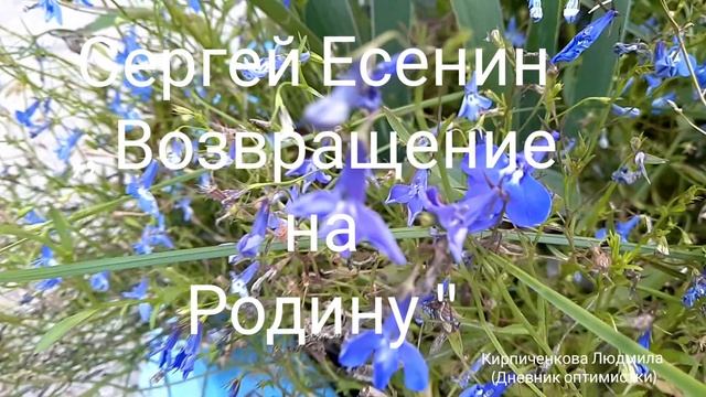 ,,Возвращение на Родину" Сергей Есенин