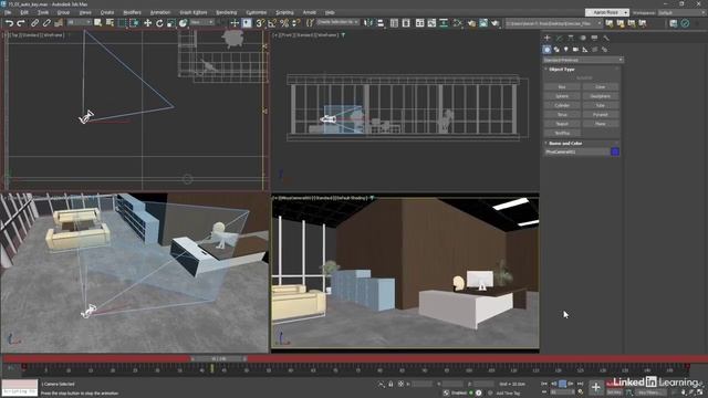 102 - Создание ключевых кадров для анимации в автоматическом режиме в 3ds Max 2025