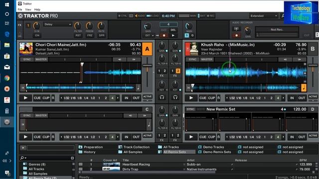 Traktor DJ  -How to Editing,Mixing ,Mashup, Tone ,Recording of any audio format
