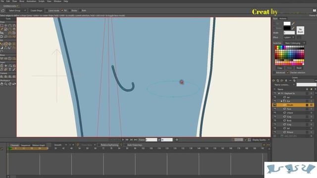 RIG ELEPHANT FROM MY LITTLE GIRL'S PAINTINGS - COISE - Anime Studio (Moho 2019) - Part 1