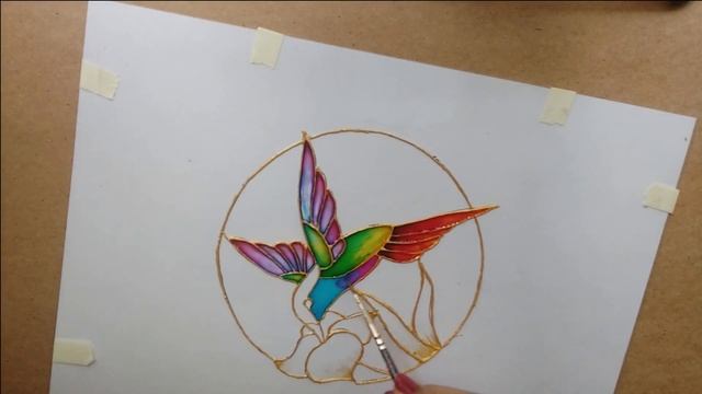 Glass Painting Tutorial for Beginners(Part 2)|Colour Mixing techniques using Painting Brush