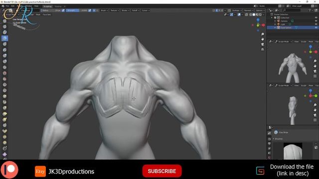 Day 9/30 Sculpting a Bodybuilder in Blender