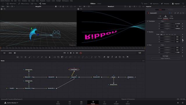 How to create Ribbon 3D title effect  ||  DaVinci Resolve 17