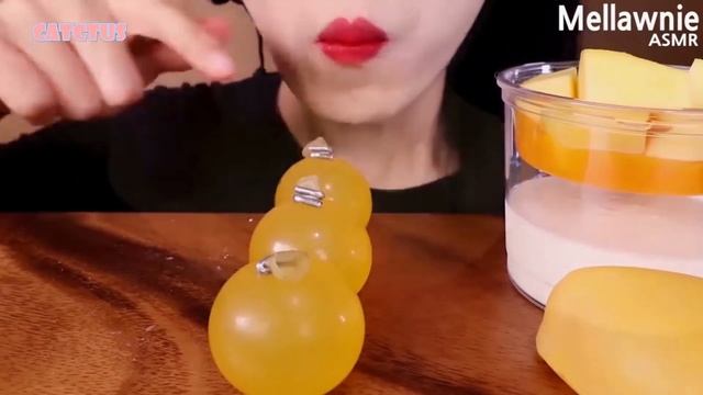 ASMR Yellow Dessert Compilation | Ice Cream | Jelly | Macaron | Mille Crepes Cake...