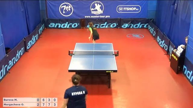 Настольный теннис матч 281219 10 Бурова Майя Моргачева Ольга