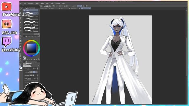ps5-chan 👀 | character design speedpaint