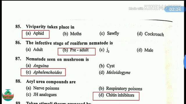 ICAR Jrf entomology 2011 Questions paper with answer||agri scan