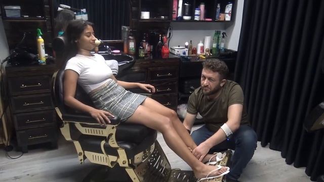 DEEP RELAXING LADY BELLY AND CHEST MASSAGE   CRACKS   ASMR head,face,back,foot,hip,armpit massage