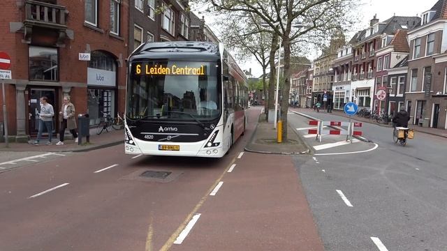 Leiden: Electrische en andere Arriva en EBS bussen in het centrum