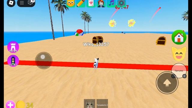 играю в игру кальмара в роблокс, игра с котятами!
