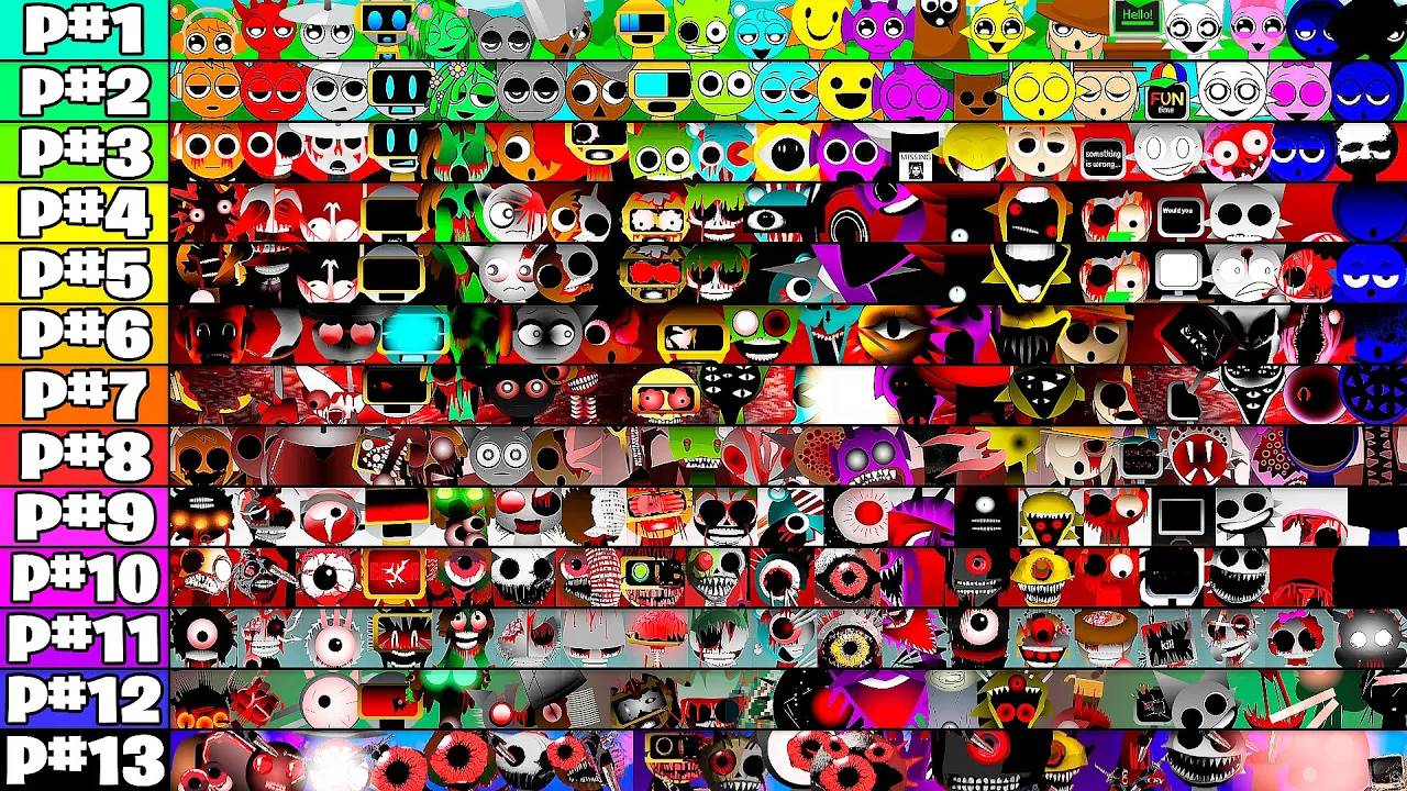 Новые Все фазы 1-13 в Incredibox Sprunki - Спрунки вместе, все в одном