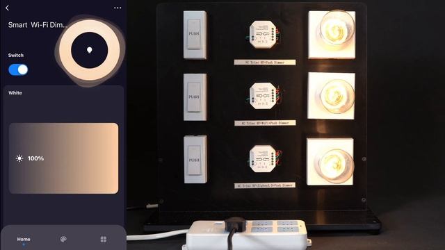 Wifi/RF/Zigbee AC Triac Push dimmer video using guide