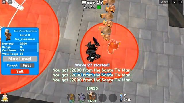 Testujemy nowom legęde Sand wizard cameraman w Toilet Tower Defens