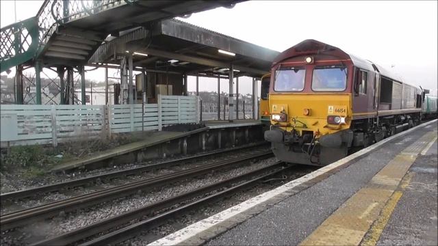 DB Cargo 66154 At Southease And Newhaven Harbour On Route Learning Runs!!