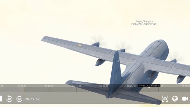 Infinite flight simulator - Indian Air Force Super Hercules near LAC