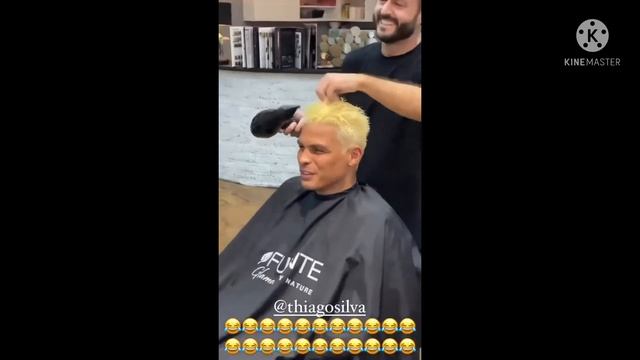 Jorginho teases Thiago Silva 🤣🤣|Thiago Silva goes Blonde on 37th Birthday! 🎂🔥