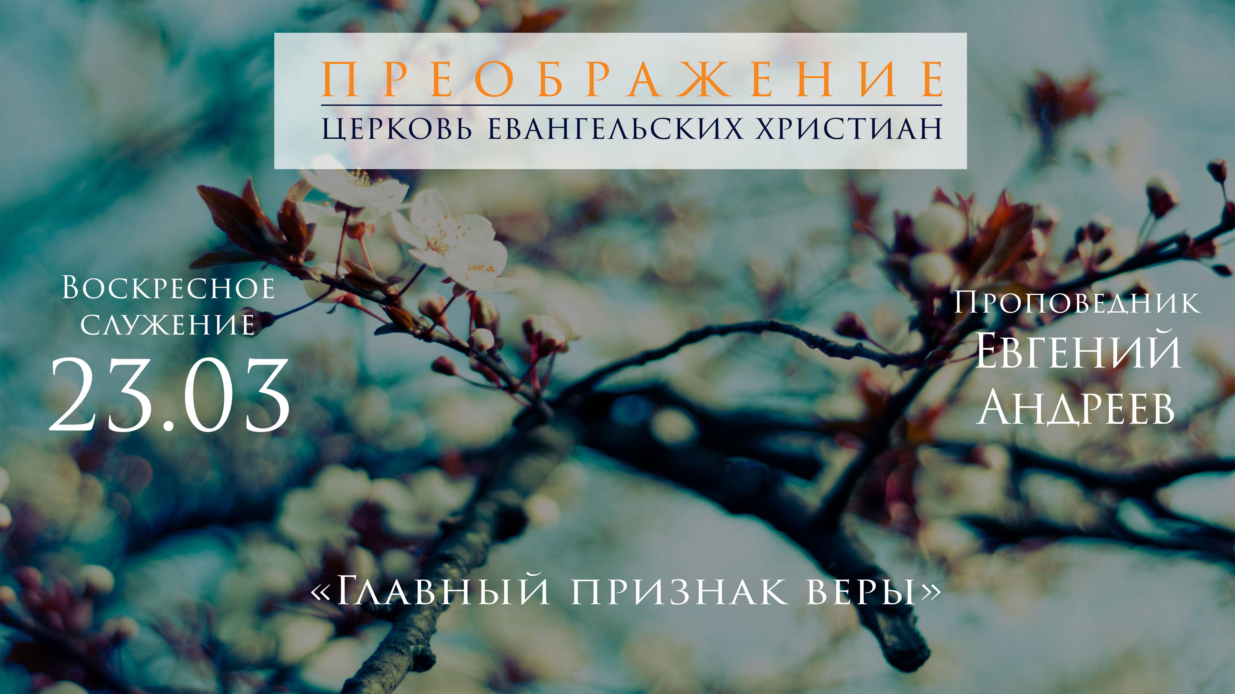 23.03.2025 Евгений Андреев "Главный признак веры"