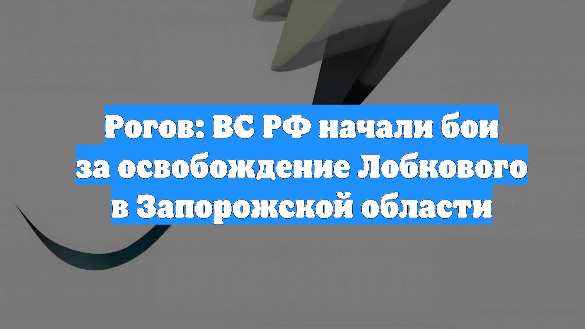 Рогов: ВС РФ начали бои за освобождение Лобкового в Запорожской области
