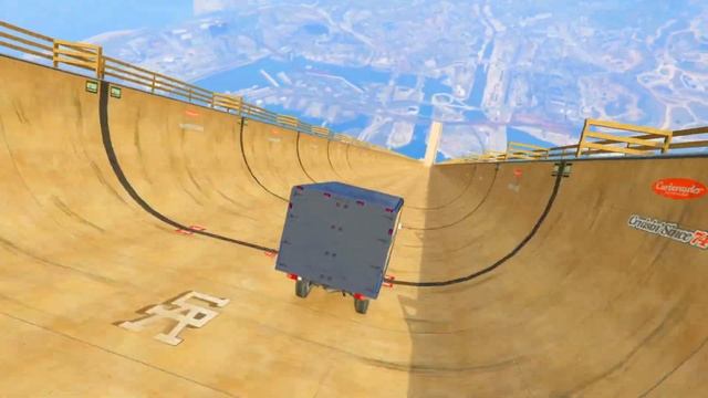 СПУСК БЕЗ ТОРМОЗОВ ПО МЕГА РАМПЕ НА ВОЛГЕ►Grand Theft Auto 5