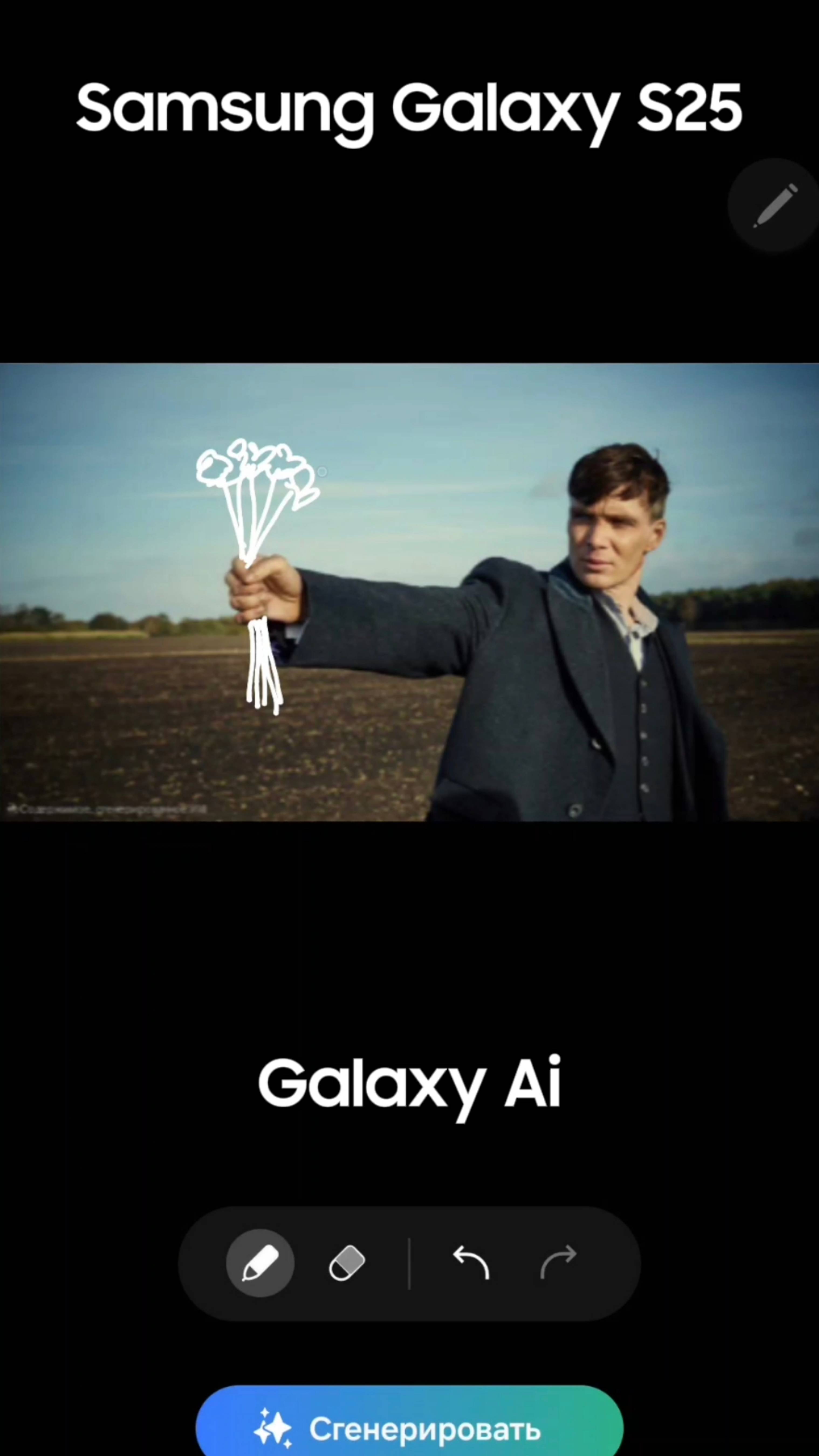Обезоружил Томаса Шелби с помощью Galaxy Ai на Samsung S25Ultra. #samsung #smartphone #s25 #galaxyai