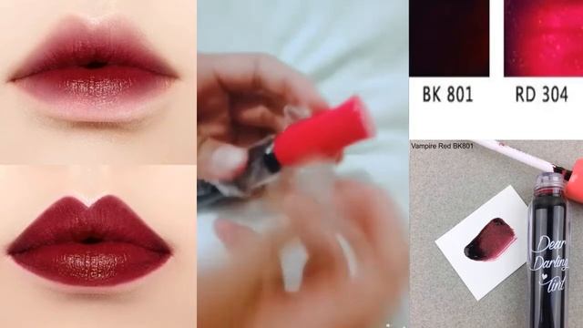 Etude House Dear  Darling Water  Gel  Tint BK801 Vampaire Red Wkm Coreano