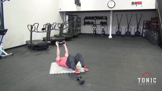 DB crush grip skull crusher - Tonic CrossFit