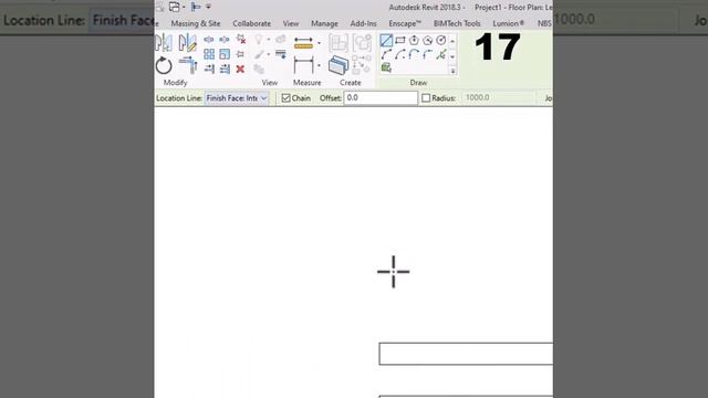 options to draw a wall in revit