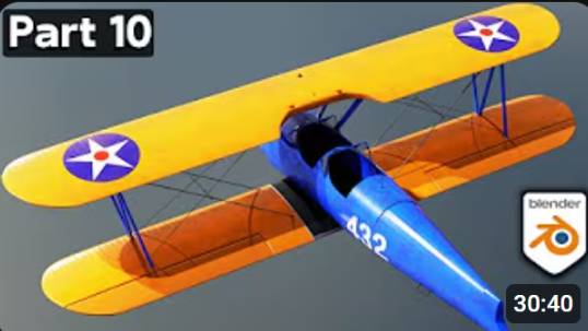 Creating a Biplane in Blender 🛩️ Part 10 (Tutorial Series)