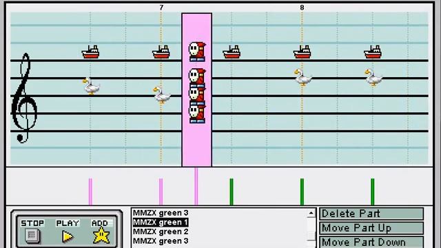 Area A/ Green Grass Gradation from Megaman ZX on Mario Paint Composer