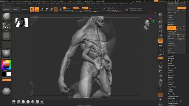ZBrush to Photoshop Timelapse - 'Alien' Concept