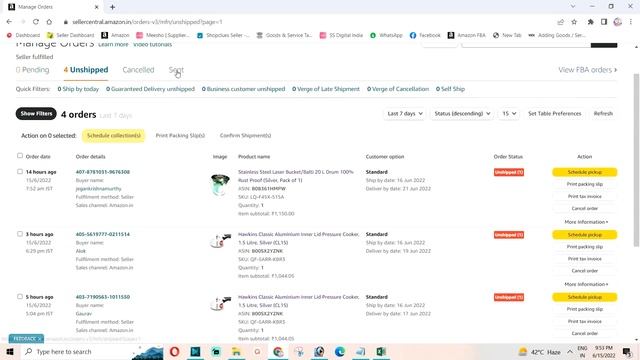 Fake order or buyer abuse check for Easy Ship or Self-Ship orders in Amazon Seller Central !!!