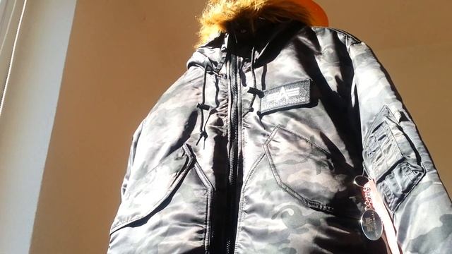 Alpha Industries 45P Hooded CWU 45 Bomber Jacket Fliegerjacke giacca bomber