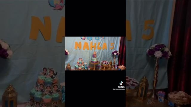 Nahlas 5th birthday Princess Jasmine style