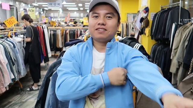 Mua đồ cũ Hàn Quốc chợ quần áo cũ korea | Hùng Béo vlog 5