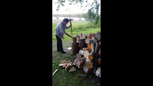 Колка дров в СССР