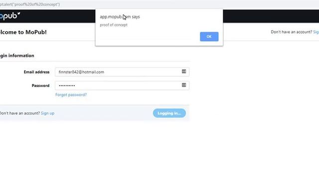 XSS and Open Redirect on MoPub Login
