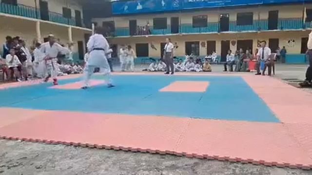my first karate fight ❣️🥺 Lamjung , Sundarbazar junior game ☺️final at 60 kg boys first aka🤘MD Firo