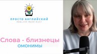 СЛОВА - БЛИЗНЕЦЫ. ОМОНИМЫ IN ENGLISH