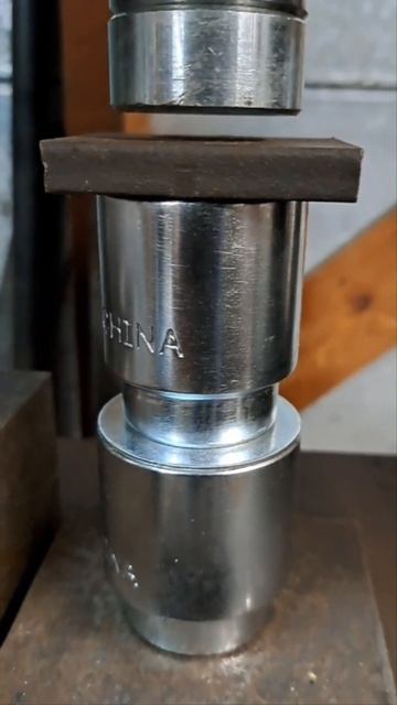 Wind art repair. Hydraulic press,  protective washer fabrication.