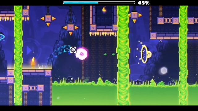 Прошёл уровень sky forteres в geometry Dash