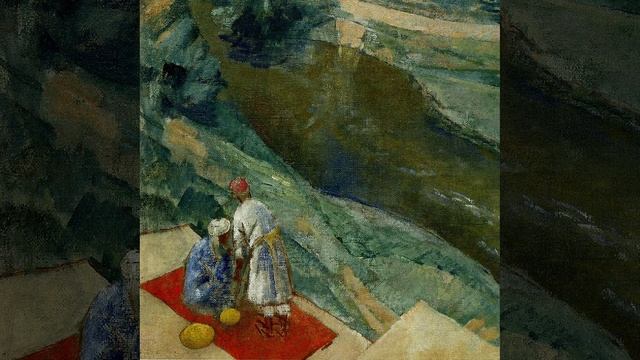 Кузьма Сергеевич Петров-Водкин. Завтрак у арыка. 1921 г. Фрагмент.