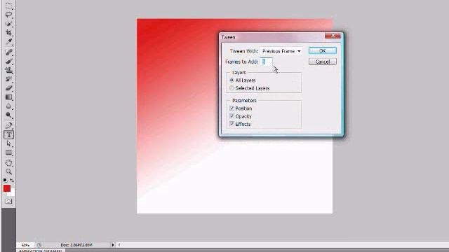 How to make a word move across the screen on Ps