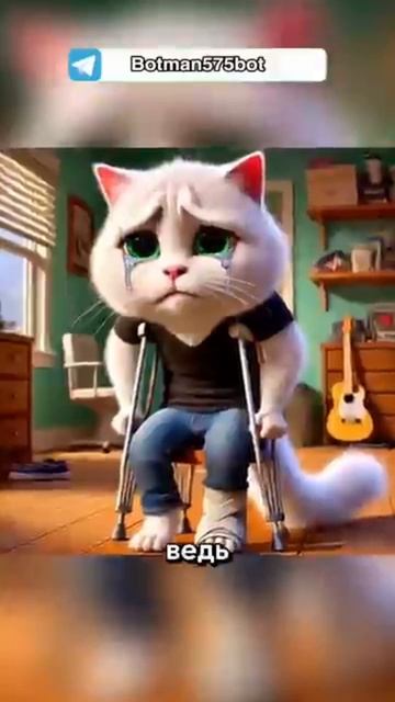 Котик совершил ошибку в нейросети #dalle3 #chatgpt #aiart #cats #aicat #ии #юмор #нейросеть #мультик