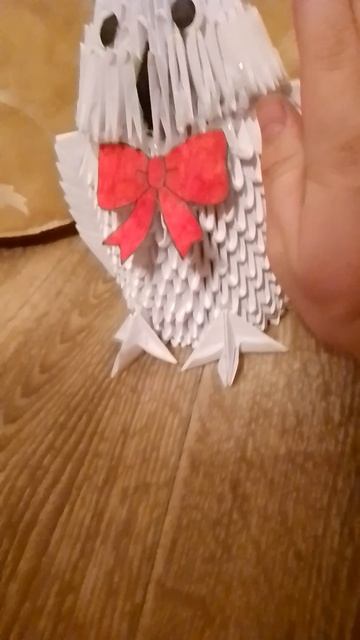 сова оригами из модулей .